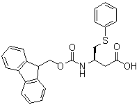 (3R)-3-[[(9H-Fluoren-9-ylmethoxy)carbonyl]amino]-4-(phenylthio)butanoic acid molecular structure (CAS 1244724-97-7)