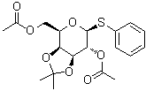 苯基 3,4-O-(1-甲基亚乙基)-1-硫代-beta-D-吡喃半乳糖苷二乙酸酯分子结构 (CAS 124476-99-9)