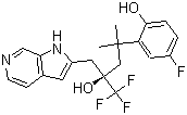 structure of CAS# 1245526-82-2, Glucocorticoid receptor agonist;alpha-[2-(5-Fluoro-2-hydroxyphenyl)-2-methylpropyl]-alpha-(trifluoromethyl)-(alphaR)-1H-pyrrolo[2,3-c]pyridine-2-ethanol