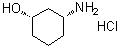 顺式-3-氨基环己醇盐酸盐分子结构 (CAS 124555-44-8)