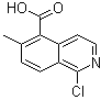 结构式 CAS# 1245643-02-0, 1-氯-6-甲基-5-异喹啉羧酸