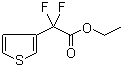 Ethyl 2,2-difluoro-2-(thiophen-3-yl)acetate molecular structure (CAS 1245643-36-0)