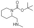 结构式 CAS# 1245645-35-5, 2-[(甲基氨基)甲基]-1-哌啶甲酸叔丁酯