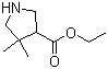 4,4-Dimethyl-3-pyrrolidinecarboxylic acid ethyl ester molecular structure (CAS 1245649-01-7)