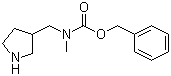 Benzyl methyl(pyrrolidin-3-ylmethyl)carbamate molecular structure (CAS 1245649-33-5)