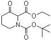 结构式 CAS# 1245782-62-0, N-叔丁氧羰基-3-氧代哌啶-2-羧酸乙酯