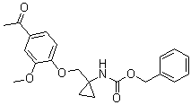 N-[1-[(4-Acetyl-2-methoxyphenoxy)methyl]cyclopropyl]carbamic acid phenylmethyl ester molecular structure (CAS 1245794-02-8)