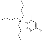 2-Fluoro-4-methyl-5-(tributylstannyl)pyridine molecular structure (CAS 1245816-06-1)