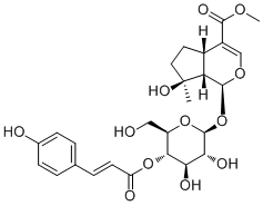4'-O-trans-p-Coumaroylmussaenoside molecular structure (CAS 1246012-27-0)