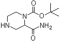 2-(Aminocarbonyl)-1-piperazinecarboxylic acid 1,1-dimethylethyl ester molecular structure (CAS 1246030-06-7)