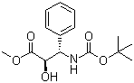 Methyl (2R,3S)-3-(tert-butoxycarbonylamino)-2-hydroxy-3-phenylpropionate molecular structure (CAS 124605-42-1)