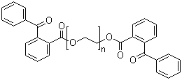 Bis(benzophenone-2-carboxylic acid) polyethylene glycol ester molecular structure (CAS 1246194-73-9)