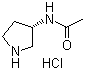 structure of CAS# 1246277-44-0, (S)-N-(Pyrrolidin-3-yl)ethanamide hydrochloride