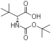 结构式 CAS# 124655-17-0, N-Boc-D-叔亮氨酸; N-叔丁氧羰基-D-叔亮氨酸