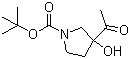 tert-Butyl 3-acetyl-3-hydroxypyrrolidine-1-carboxylate molecular structure (CAS 1246650-71-4)