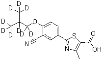 Febuxostat-d<sub>9</sub> molecular structure (CAS 1246819-50-0)
