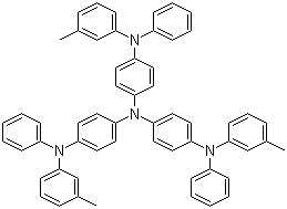 4,4',4''-三(N-3-甲基苯基-N-苯基氨基)三苯胺分子结构 (CAS 124729-98-2)