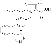 Losartan carboxylic acid molecular structure (CAS 124750-92-1)