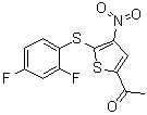 结构式 CAS# 1247819-59-5, 1-[5-[(2,4-二氟苯基)硫基]-4-硝基-2-噻吩基]乙酮