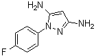 1-(4-Fluorophenyl)-1H-pyrazole-3,5-diamine molecular structure (CAS 1248501-80-5)