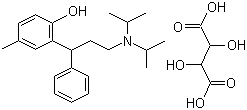Tolterodine tartrate molecular structure (CAS 124937-52-6)