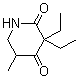 甲乙哌啶酮分子结构 (CAS 125-64-4)