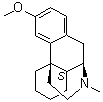 structure of CAS# 125-71-3, Dextromethorphan;(+)-Dextromethorphan; 3-Methoxy-17-methyl-9alpha,13alpha,14alpha-morphinan; Ba 2666; DEX; Dextromethorphan; Nodex; d-Methorphan