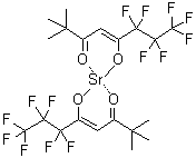 Strontium bis(heptafluoro-2,2-dimethyl-3,5-octanedionate) molecular structure (CAS 125009-58-7)