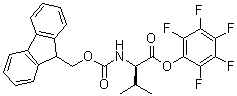 N-[(9H-Fluoren-9-ylmethoxy)carbonyl]-D-valine pentafluorophenyl ester molecular structure (CAS 125043-10-9)