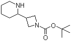 3-(2-Piperidinyl)-1-azetidinecarboxylic acid tert-butyl ester molecular structure (CAS 1251018-38-8)
