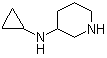 N-Cyclopropyl-3-piperidinamine molecular structure (CAS 1251083-96-1)