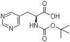 (alphaS)-alpha-[[(tert-Butoxy)carbonyl]amino]-5-pyrimidinepropanoic acid molecular structure (CAS 1251904-63-8)