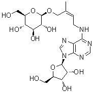 N-[(2Z)-4-(beta-D-Glucopyranosyloxy)-3-methyl-2-buten-1-yl]adenosine molecular structure (CAS 125225-72-1)