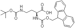 N-Fmoc-N'-Boc-L-2,4-diaminobutyric acid molecular structure (CAS 125238-99-5)
