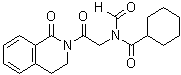 N-[2-(3,4-Dihydro-1-oxo-2(1H)-isoquinolinyl)-2-oxoethyl]-N-formylcyclohexanecarboxamide molecular structure (CAS 125273-88-3)