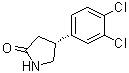 结构式 CAS# 1252761-56-0, (4R)-4-(3,4-二氯苯基)-2-吡咯烷酮