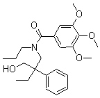 N-[2-(羟基甲基)-2-苯基丁基]-3,4,5-三甲氧基-N-丙基苯甲酰胺分子结构 (CAS 1253-67-4)