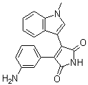 3-(3-Aminophenyl)-4-(1-methyl-1H-indol-3-yl)pyrrole-2,5-dione molecular structure (CAS 125314-13-8)
