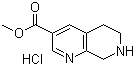5,6,7,8-Tetrahydro-1,7-naphthyridine-3-carboxylic acid methyl ester hydrochloride molecular structure (CAS 1253792-57-2)