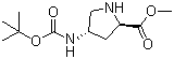 (4S)-rel-4-[[(1,1-Dimethylethoxy)carbonyl]amino]-D-proline methyl ester molecular structure (CAS 1253792-86-7)