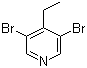 结构式 CAS# 125419-80-9, 4-乙基-3,5-二溴吡啶
