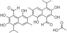 Gossypol-acetic acid molecular structure (CAS 12542-36-8)