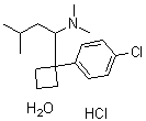 structure of CAS# 125494-59-9, Sibutramine hydrochloride monohydrate;1-(4-Chlorophenyl)-N,N-dimethyl-alpha-(2-methylpropyl)-cyclobutanemethanamine hydrochloride hydrate (1:1:1)