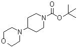 结构式 CAS# 125541-20-0, 4-(4-吗啉基)-1-哌啶羧酸叔丁酯