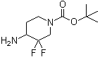 4-Amino-3,3-difluoro-1-piperidinecarboxylic acid 1,1-dimethylethyl ester molecular structure (CAS 1255666-48-8)