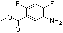 structure of CAS# 125568-73-2, Methyl 5-amino-2,4-difluorobenzoate