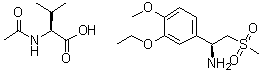 N-Acetyl-L-valine compd. with (alphaS)-3-ethoxy-4-methoxy-alpha-[(methylsulfonyl)methyl]benzenemethanamine (1:1) molecular structure (CAS 1255909-27-3)