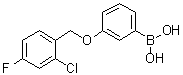 B-[3-[(2-氯-4-氟苯基)甲氧基]苯基]硼酸分子结构 (CAS 1256358-45-8)