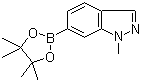 结构式 CAS# 1256359-09-7, 1-甲基吲唑-6-硼酸频哪醇酯