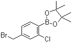 4-Bromomethyl-2-chlorophenylboronic acid pinacol ester molecular structure (CAS 1256360-55-0)
